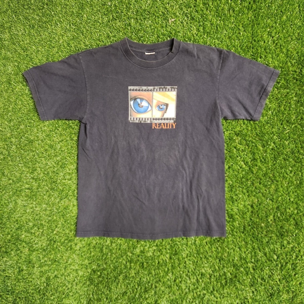 DAVID BOWIE blue cotton T-shirt Reality Tour 2003 Size M from European Tour